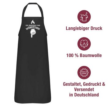 Shirtracer Kochschürze Ich empfehle das Würstchen - Lustiges Geschenk für Grillfans Vatertag, (1-tlg), Grillschürze Herren Männer