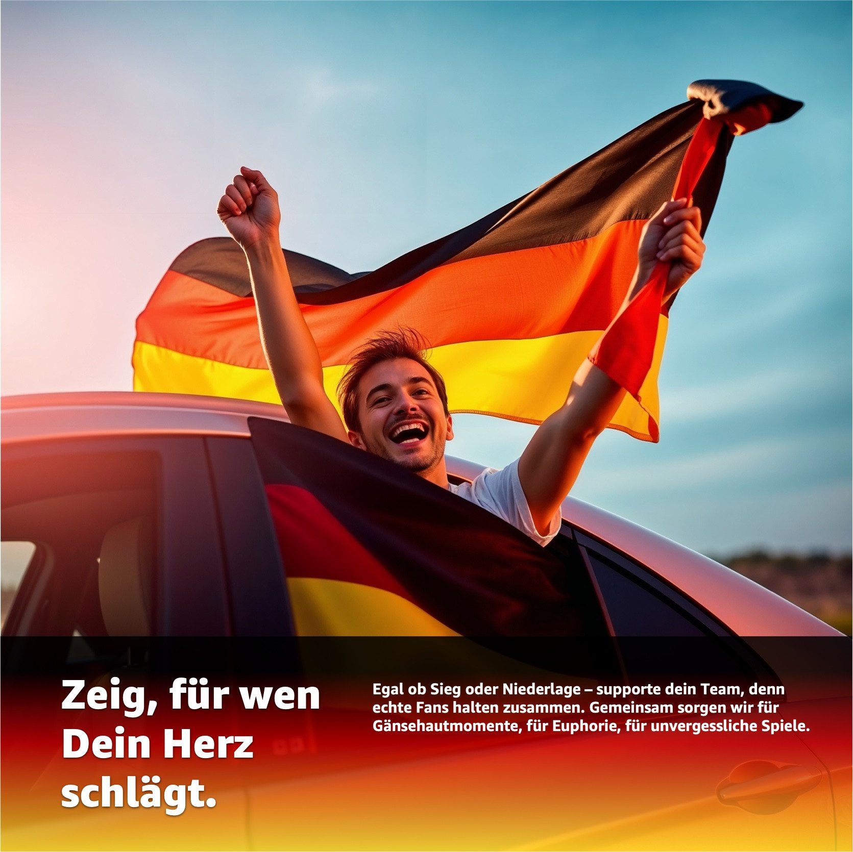 Dekotalent® Fahne Deutschland Flagge - WM 2026 Fahne - Fanartikel