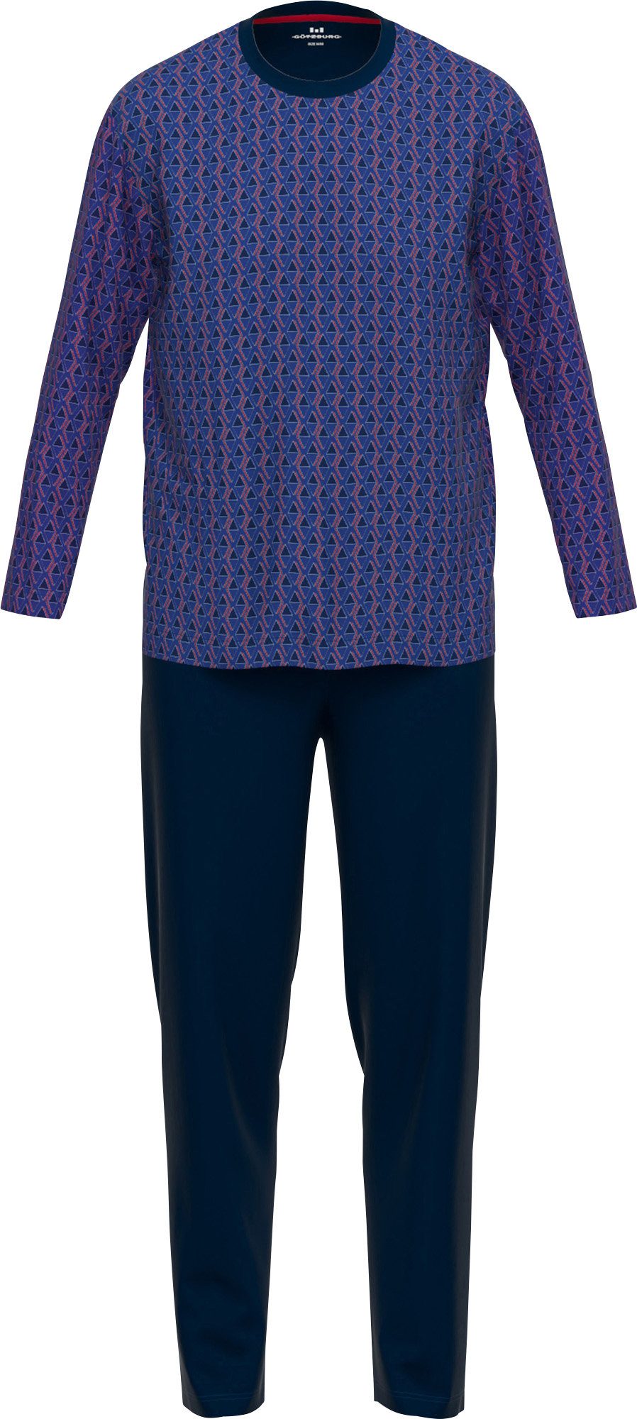GÖTZBURG Pyjama Herren-Schlafanzug Single-Jersey gemustert günstig online kaufen