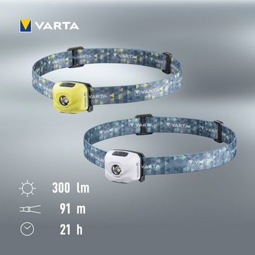 VARTA Kopflampe Outdoor Sports Ultralight H30R (Packung, 1-St), aufladbare Stirnleuchte mit Tastensperre und Speicherfunktion
