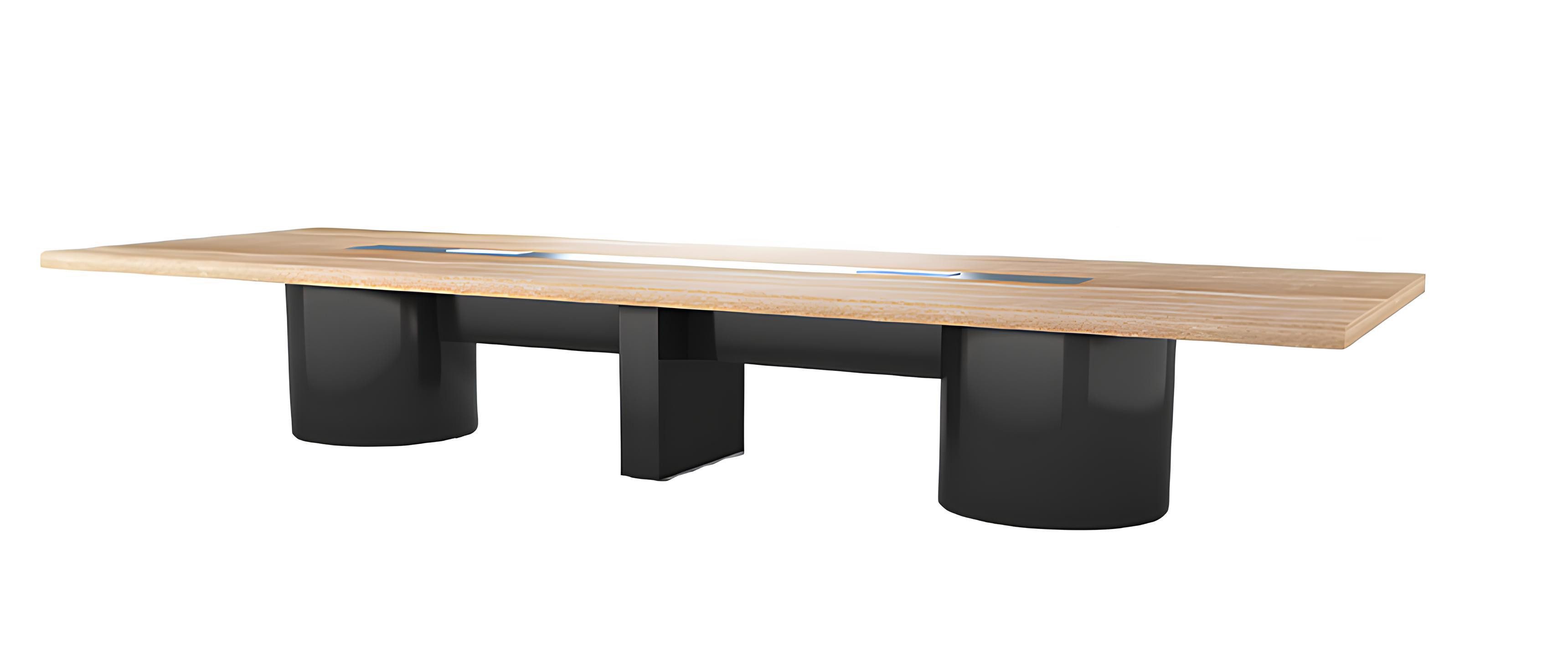 Xlmoebel Konferenztisch Eleganter Holz Tisch in Schwarz-Braun für Besprechungsräume (Konferenztisch), Hergestellt in Europa