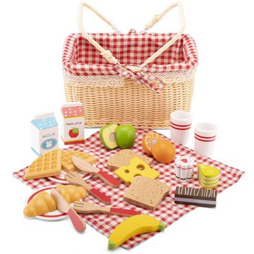 New Classic Toys® Spielzeug-Polizei Einsatzset Schneideset Picknickkorb Kinder Holzspielzeug Kinderküchen-Zubehör