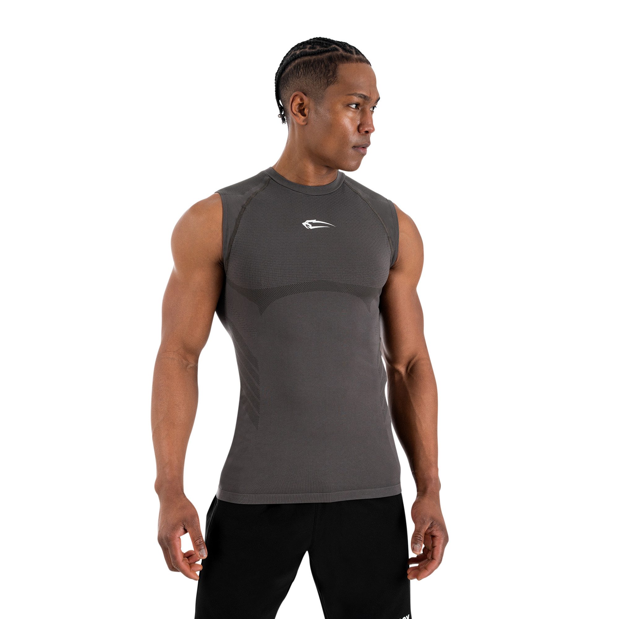 Smilodox Tanktop Carnos, Compression Tank Herren, Gym Shirt Seamless, Fitness Enganliegend, Seamless, Body-Mapping, atmungsaktiv, Stretch