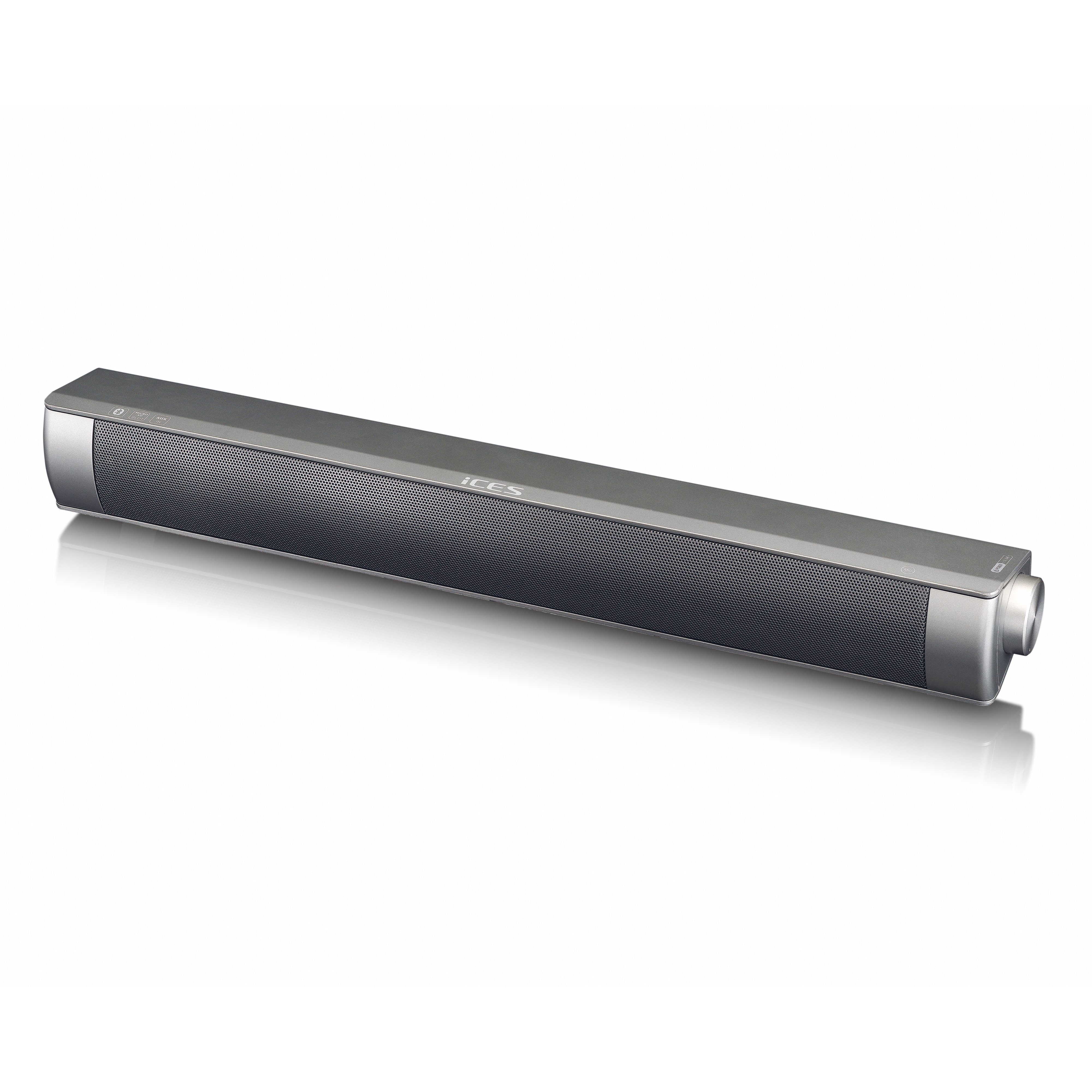 Lenco ISB-020 Soundbar 2.0 (Bluetooth, 10 W, Kompakt mit 1800mAh Akku, LED-Anzeige, Bluetooth, AUX, Micro-SD-Slot)