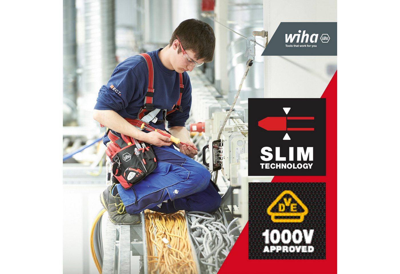 Thumbnail - Wiha Schraubendreher LiftUp electric TORX® (41158), TORX mit 6 slimBits, 1000V Sicherheit, Multifunktional, Elektriker