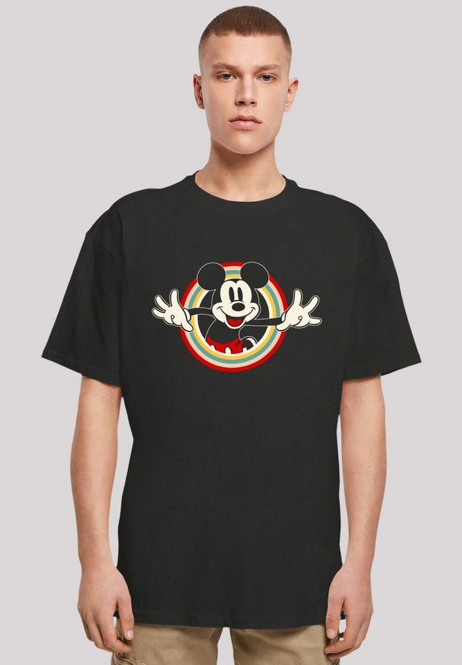 Premium überschnittene T-Shirt Disney Hello Mickey Mouse Schultern Weite Passform F4NT4STIC und Qualität,