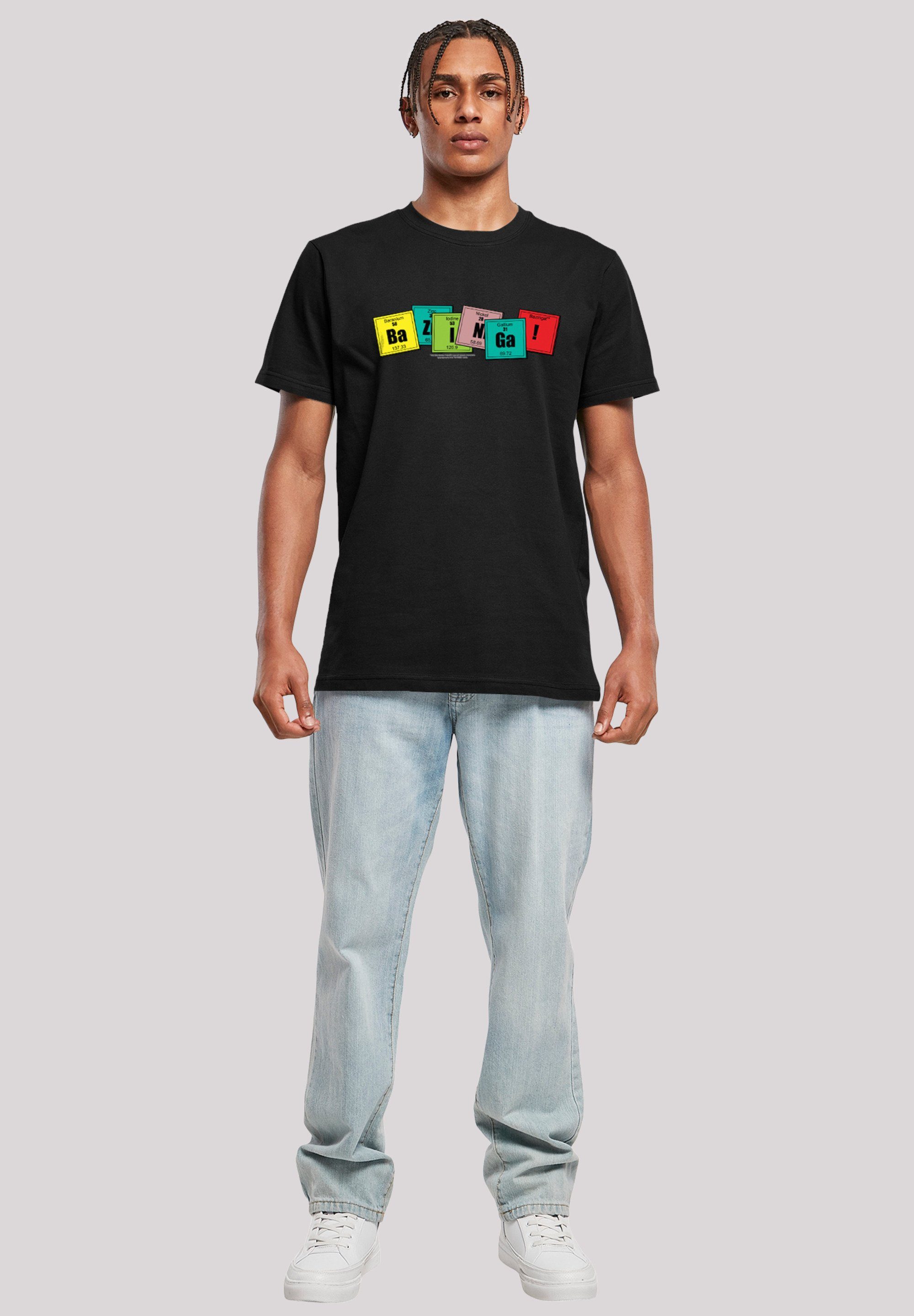 F4NT4STIC T-Shirt Big Theory Bazinga Herren,Premium Bang schwarz Merch,Regular-Fit,Basic,Bedruckt