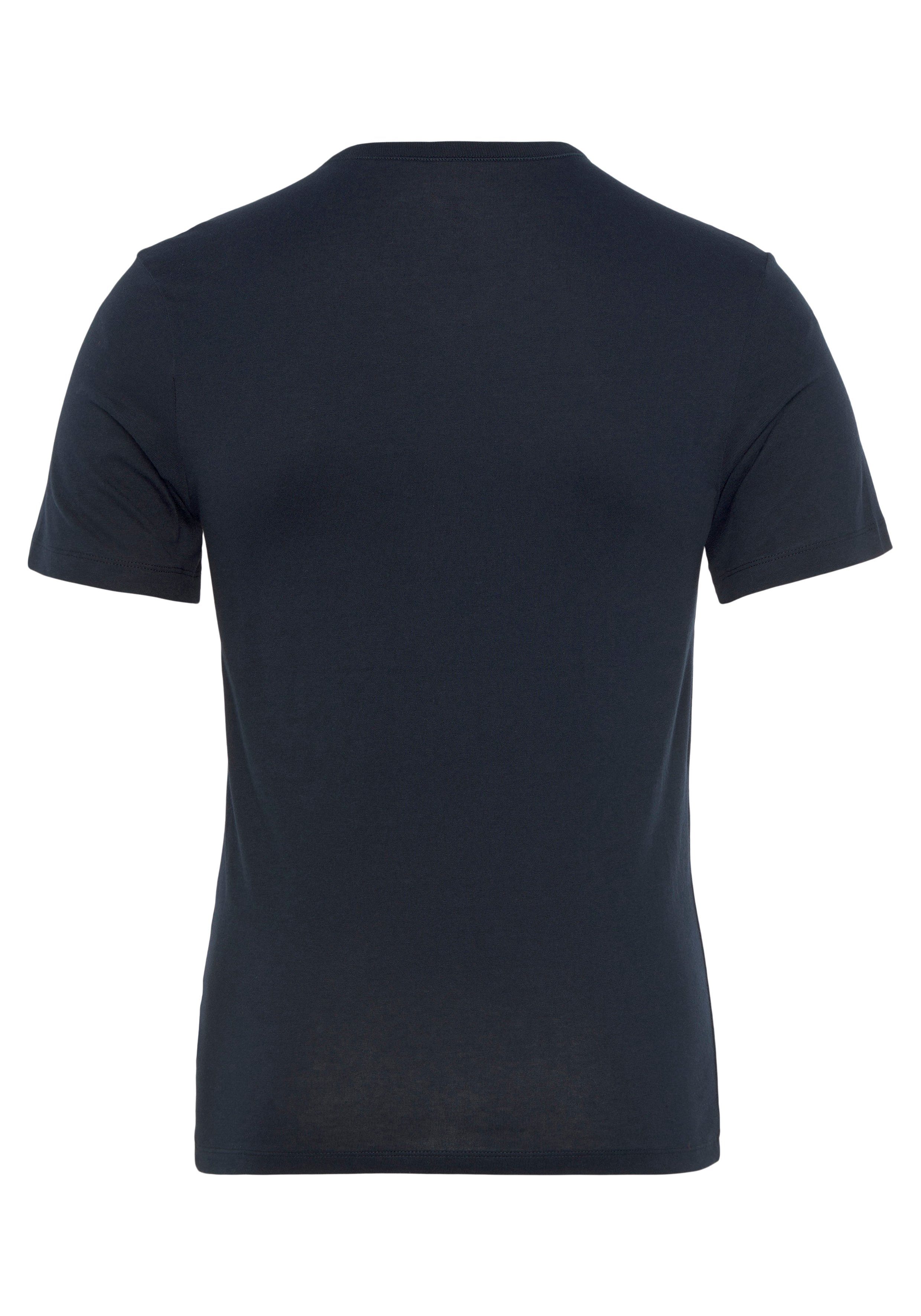 Schriftzug der BOSS schwarz/dunkelblau/weiß982 (Set, 3-tlg) auf mit BOSS Brust T-Shirt