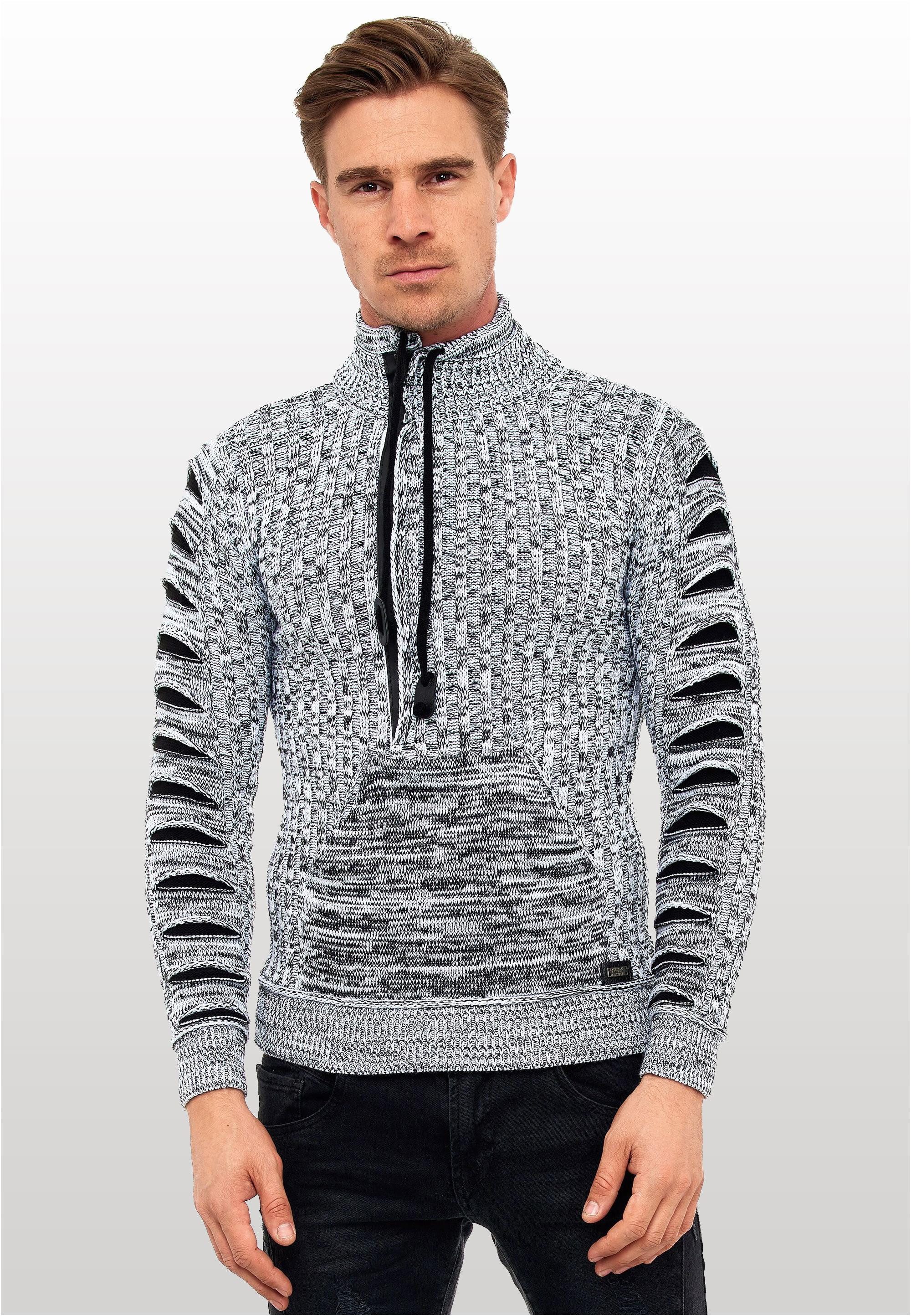 Rusty Neal Strickpullover mit stylischem Ausschnitt