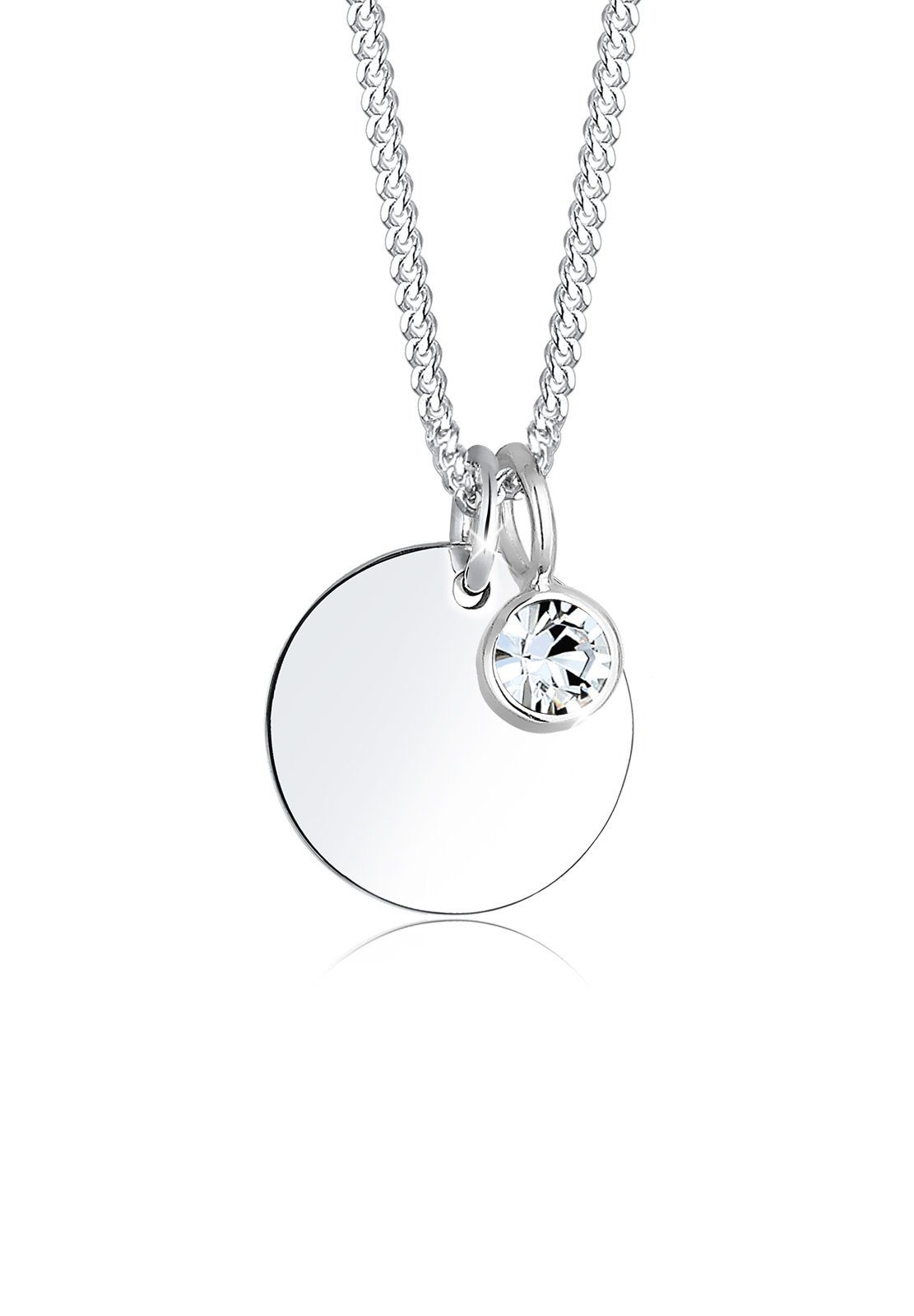 Elli Kette mit Anhänger Geburtsstein mit Kristallen von Swarovski®925 Sterling Silber, Geburtsstein