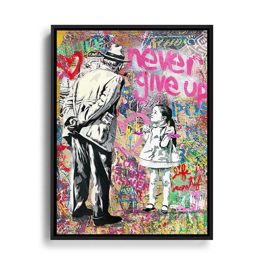 Wandbild Never Give Up No. 2