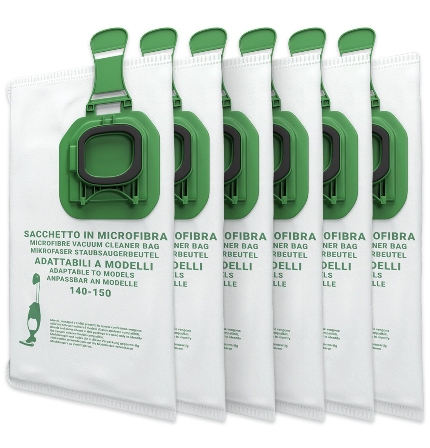 VIOKS Staubsaugerbeutel Filterbeutel 5 lagig, passend für Vorwerk, 6 St., aus Microvlies für Vorwerk Kobold VK 140 VK 150 Staubsauger