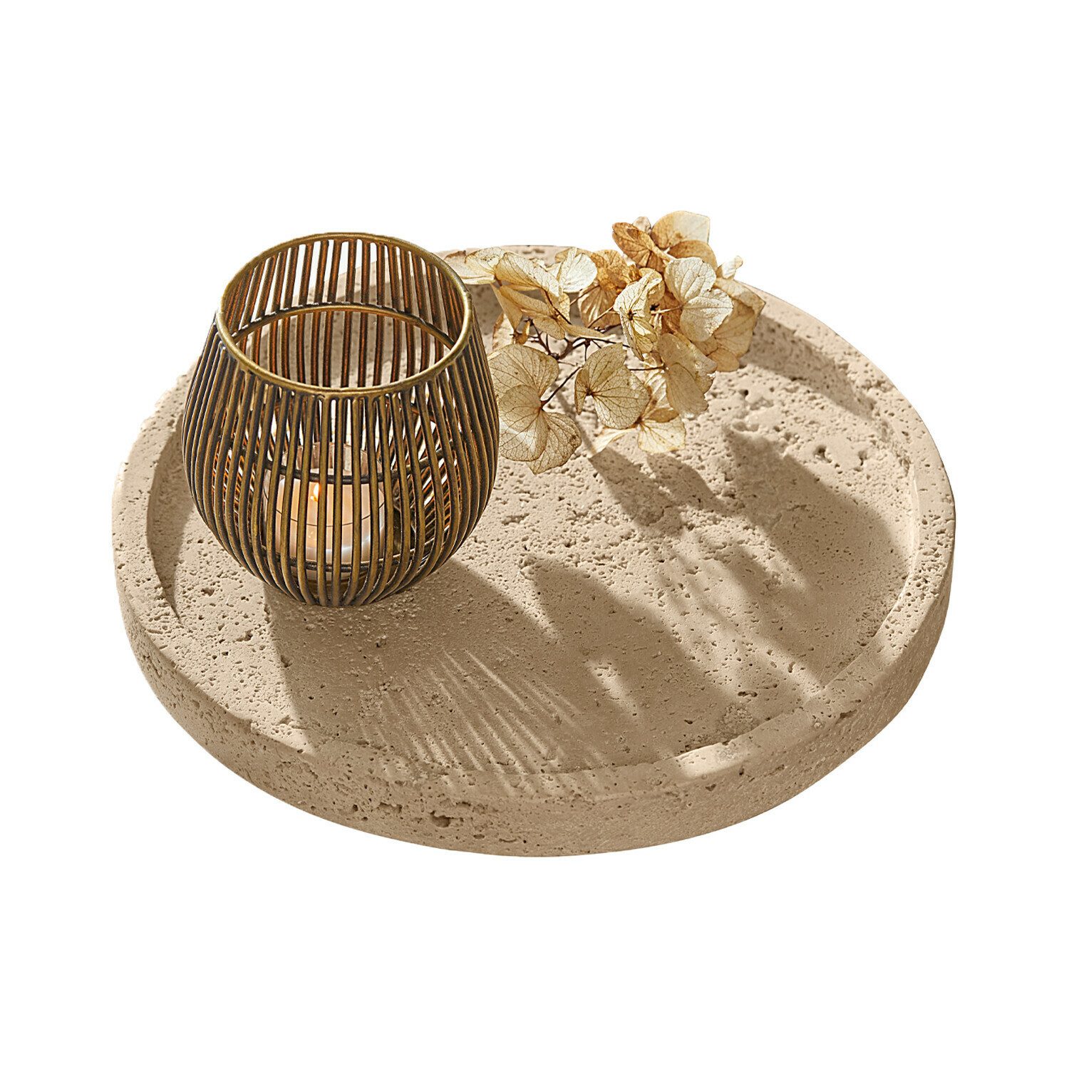 Mirabeau Tablett Tablett Caleneuve beige, Travertin