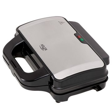 Adler Sandwichmaker AD 3043, 1300,00 W, Sandwichtoaster, Größe XXL, 1300W