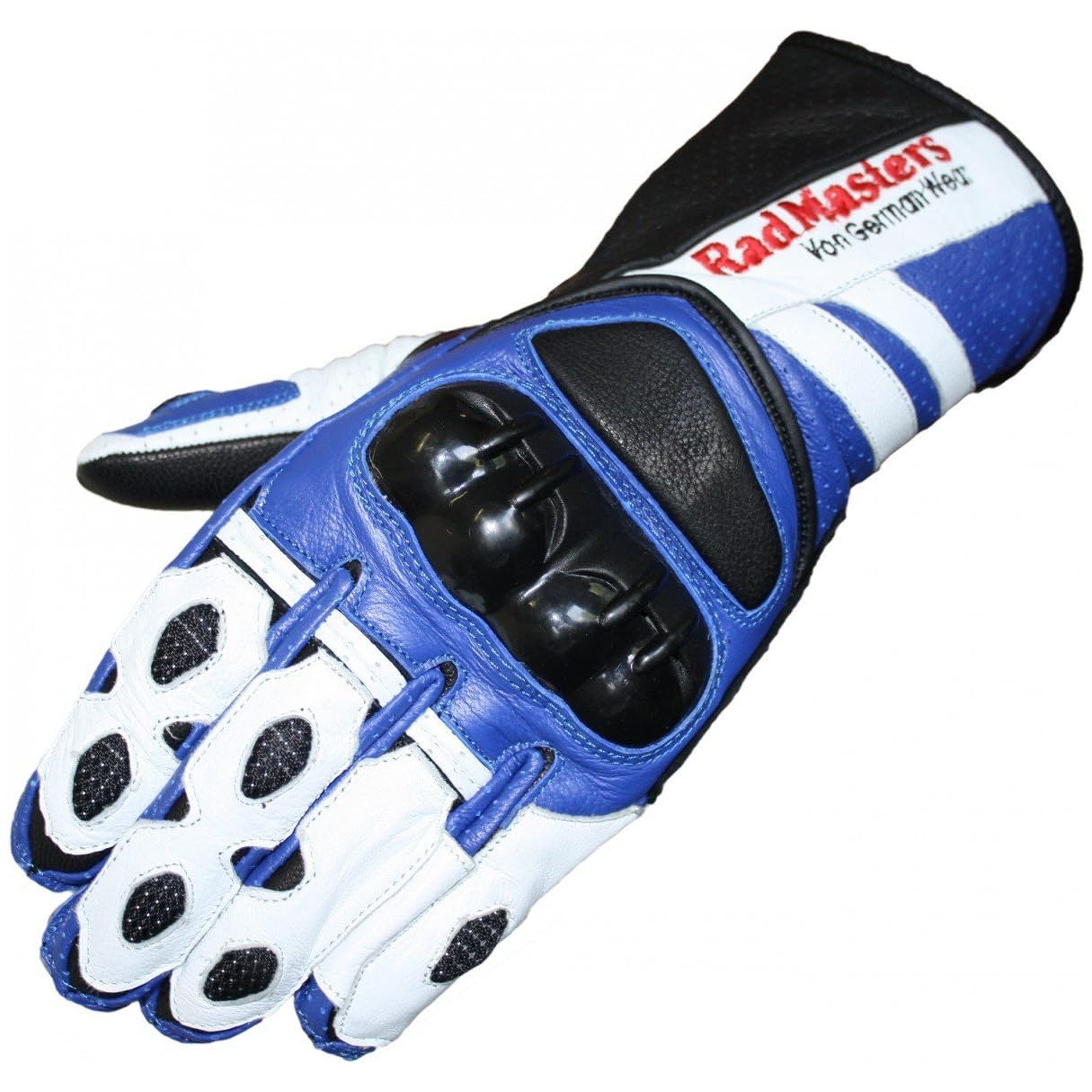 German Wear Motorradhandschuhe GW409G Lederhandschuhe Handschuhe aus Kalbsleder mit Protektoren
