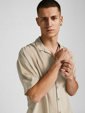 Jack & Jones Kurzarmhemd Leichtes Kurzarm Hemd Sommer Oberteil JWHTROPIC 6008 in Sand