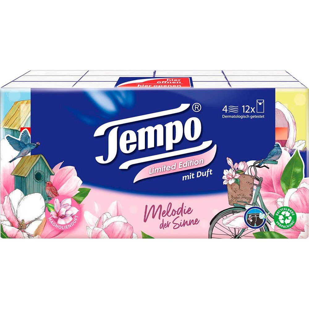 TEMPO Druckerpapier Tempo Taschentücher Limited Edition 12x 9 Tücher