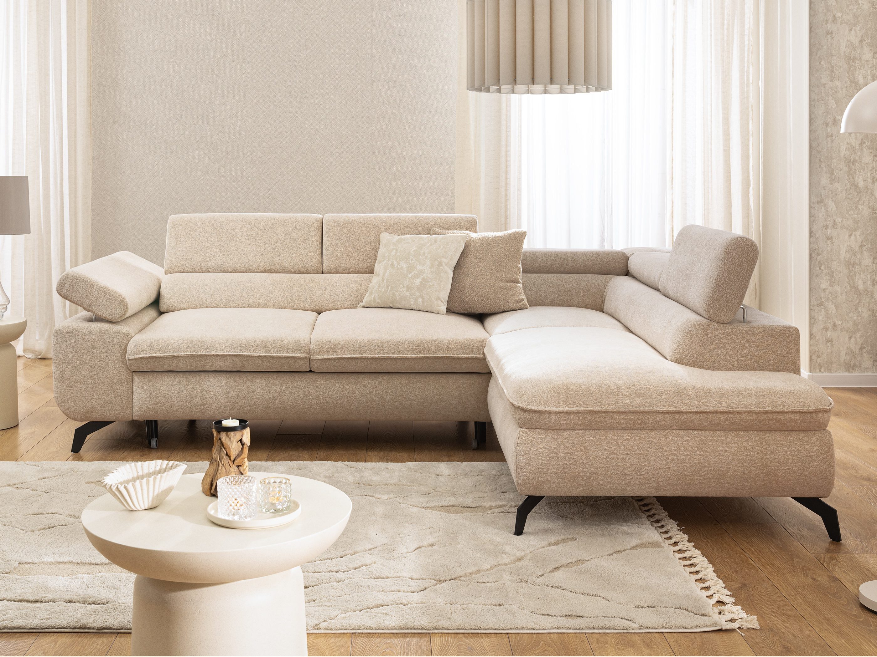 S-Style Möbel Ecksofa Bonnie mit Schlaffunktion günstig online kaufen