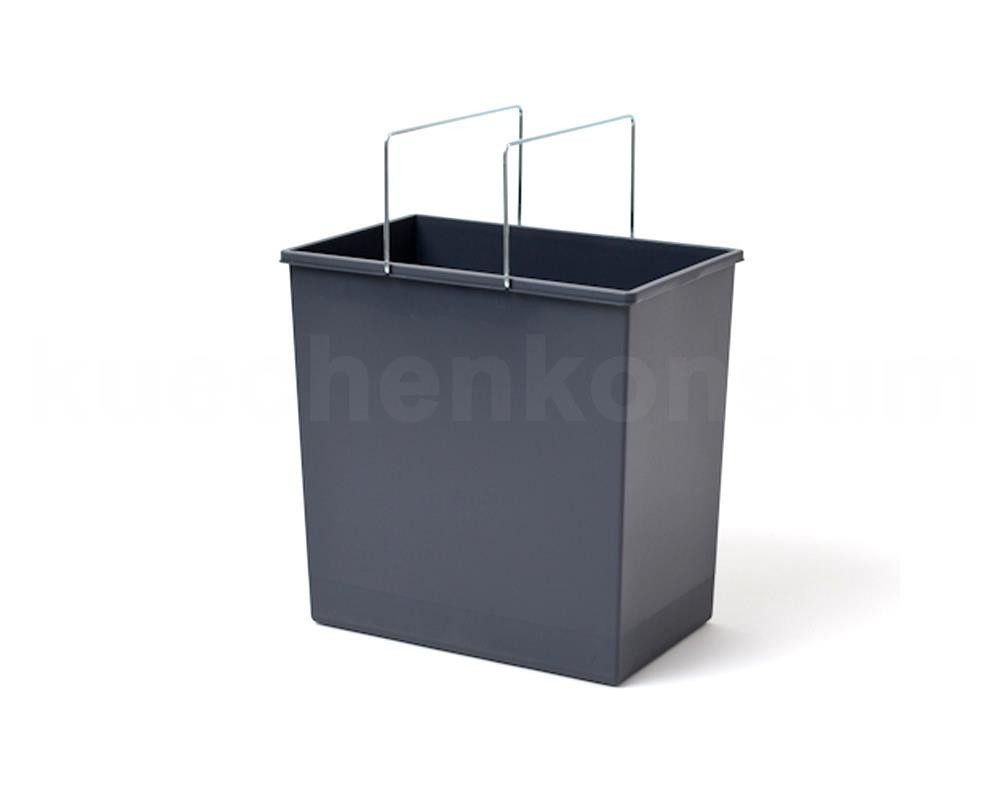 Hailo Einbaumülleimer Inneneimer 1050209 dunkelgrau 24 Liter 345 x 220 x 350 mm 2 Henkel