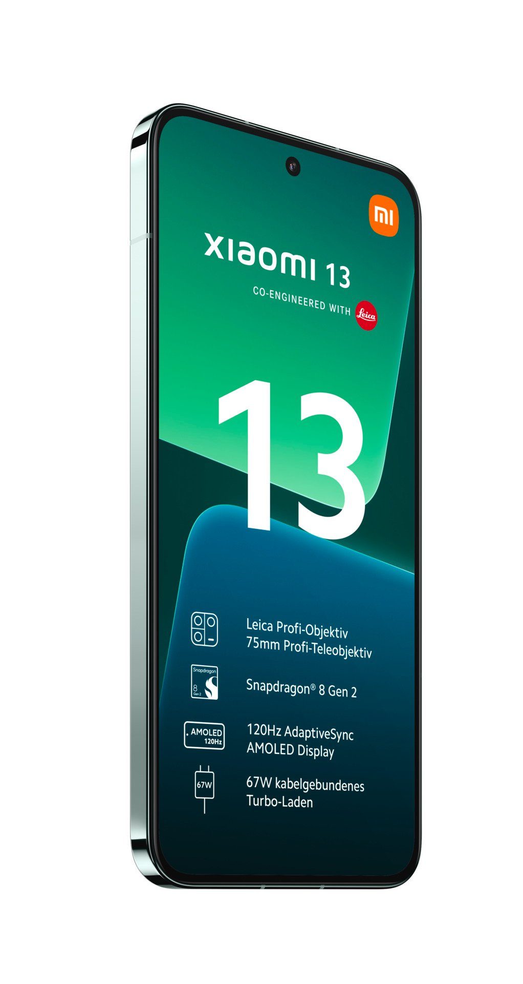 Xiaomi 13 8GB+256GB Smartphone (16,15 GB Speicherplatz, 256 MP cm/6,36 Zoll, Kamera) 54 Grün