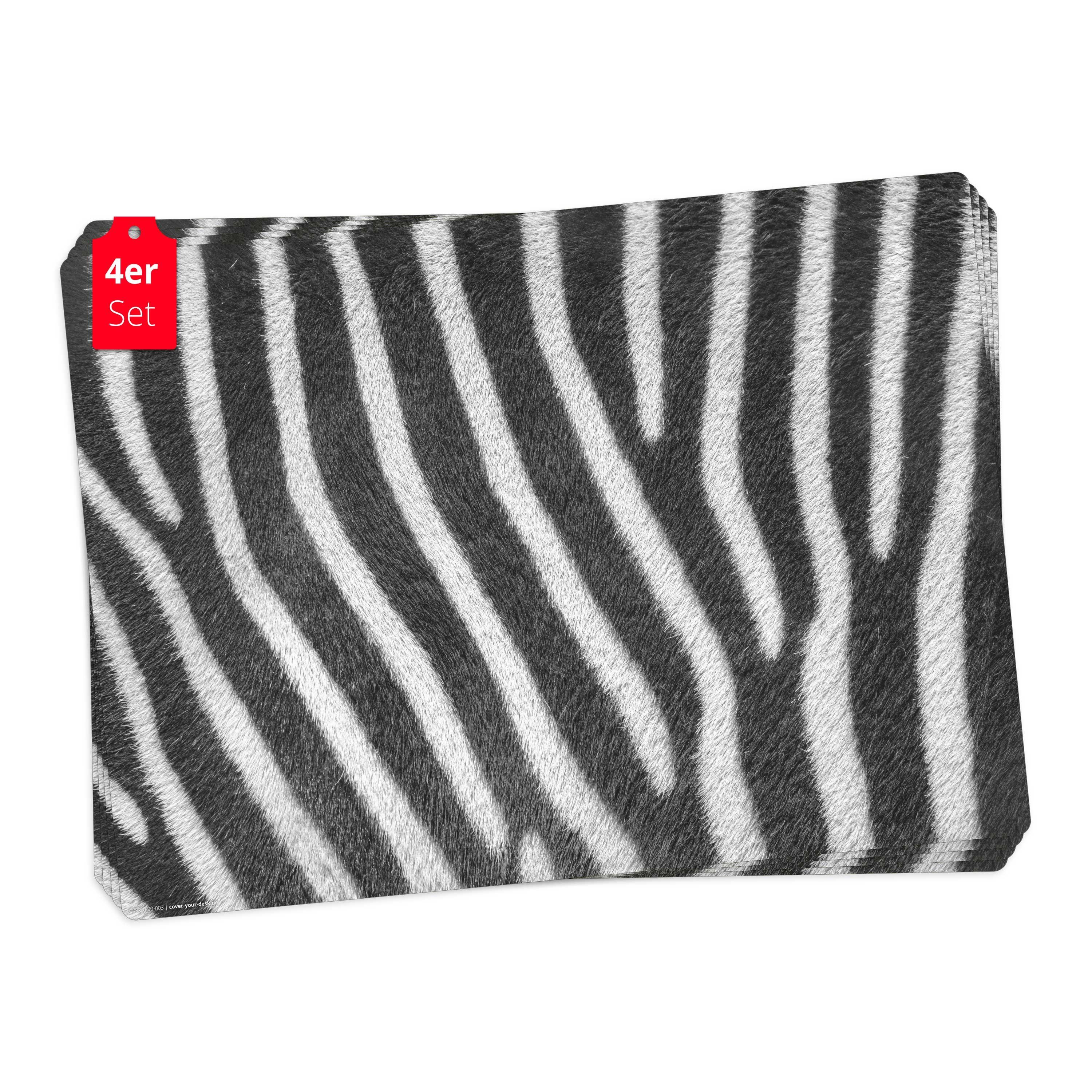 Platzset Tischsets I Platzsets abwaschbar - Zebra Muster