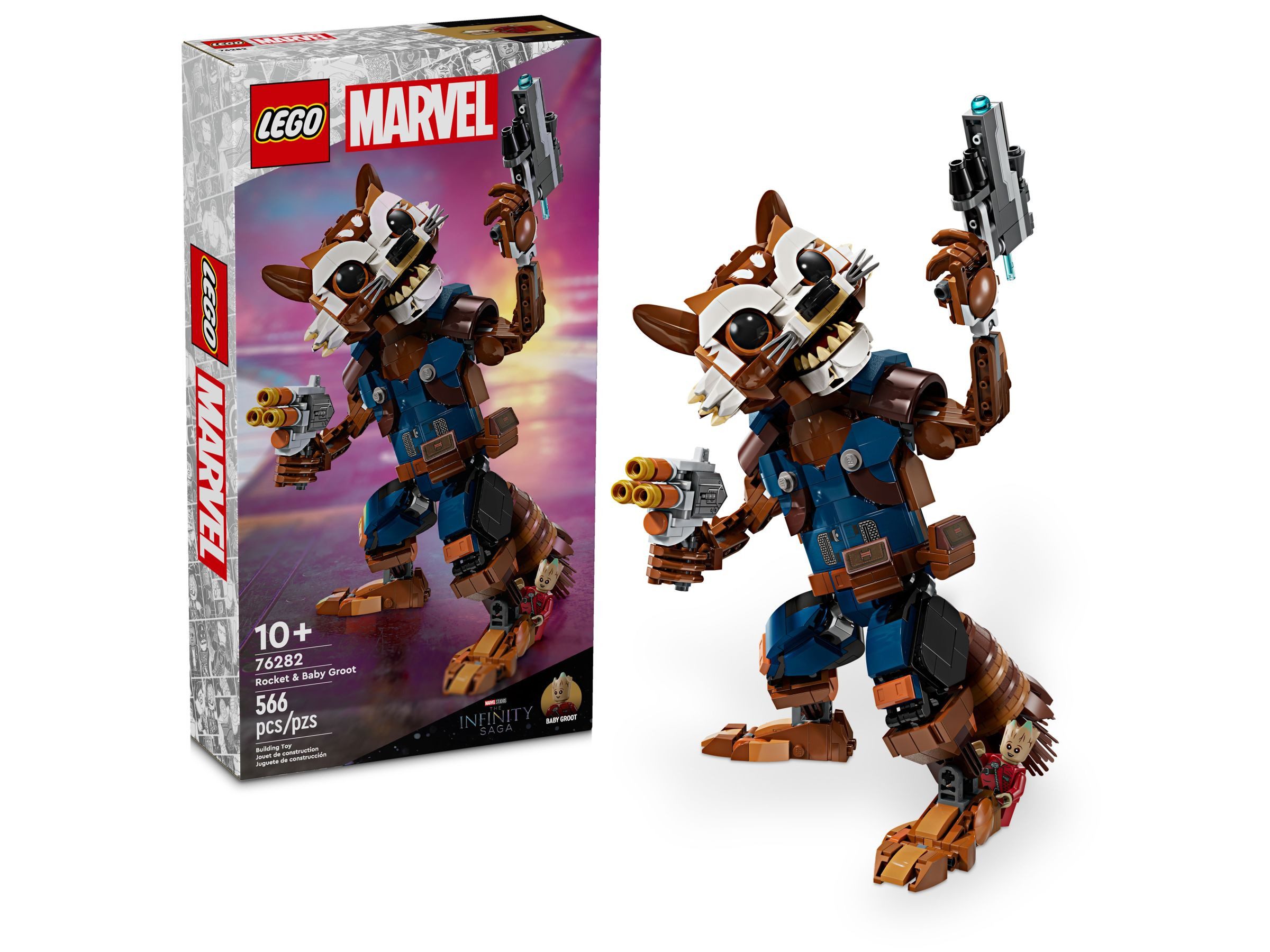 LEGO® Marvel Infinity - Rocket & Baby Groot (76282) Konstruktions-Spielset, (566 St)