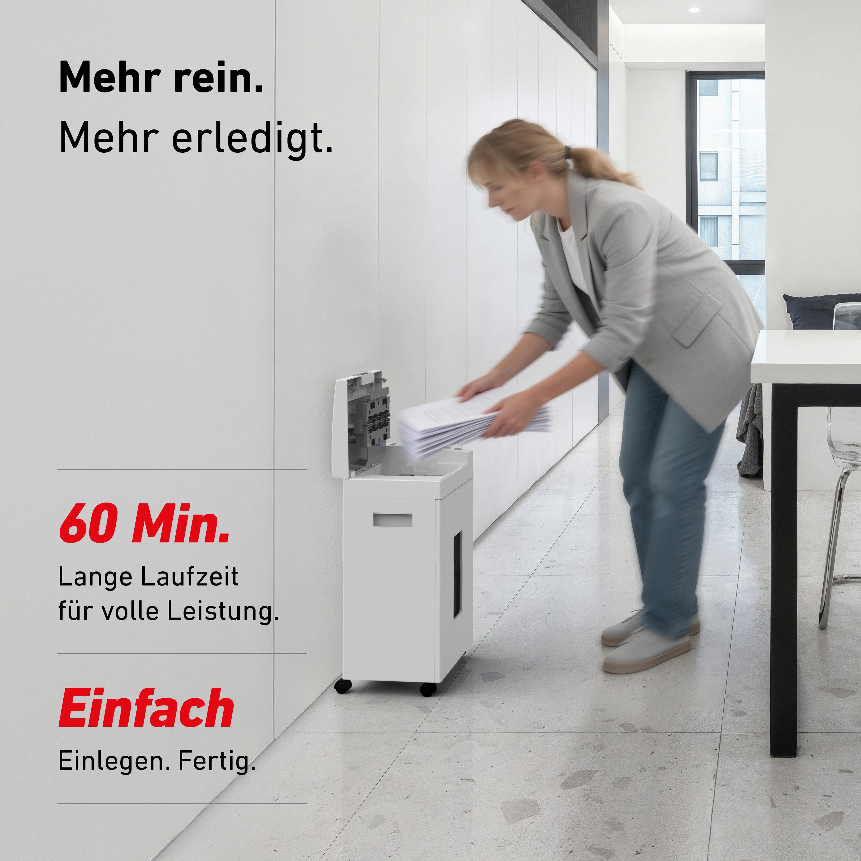 IDEAL Aktenvernichter IDEAL SHREDCAT Autofeed 8292 CC,4 x 10 mm Partikelschnitt, Sicherheitsstufe P-4, 200 Blatt Autofeed, 26 l Volumen, DSGVO-sicher – Bild 5 von 5