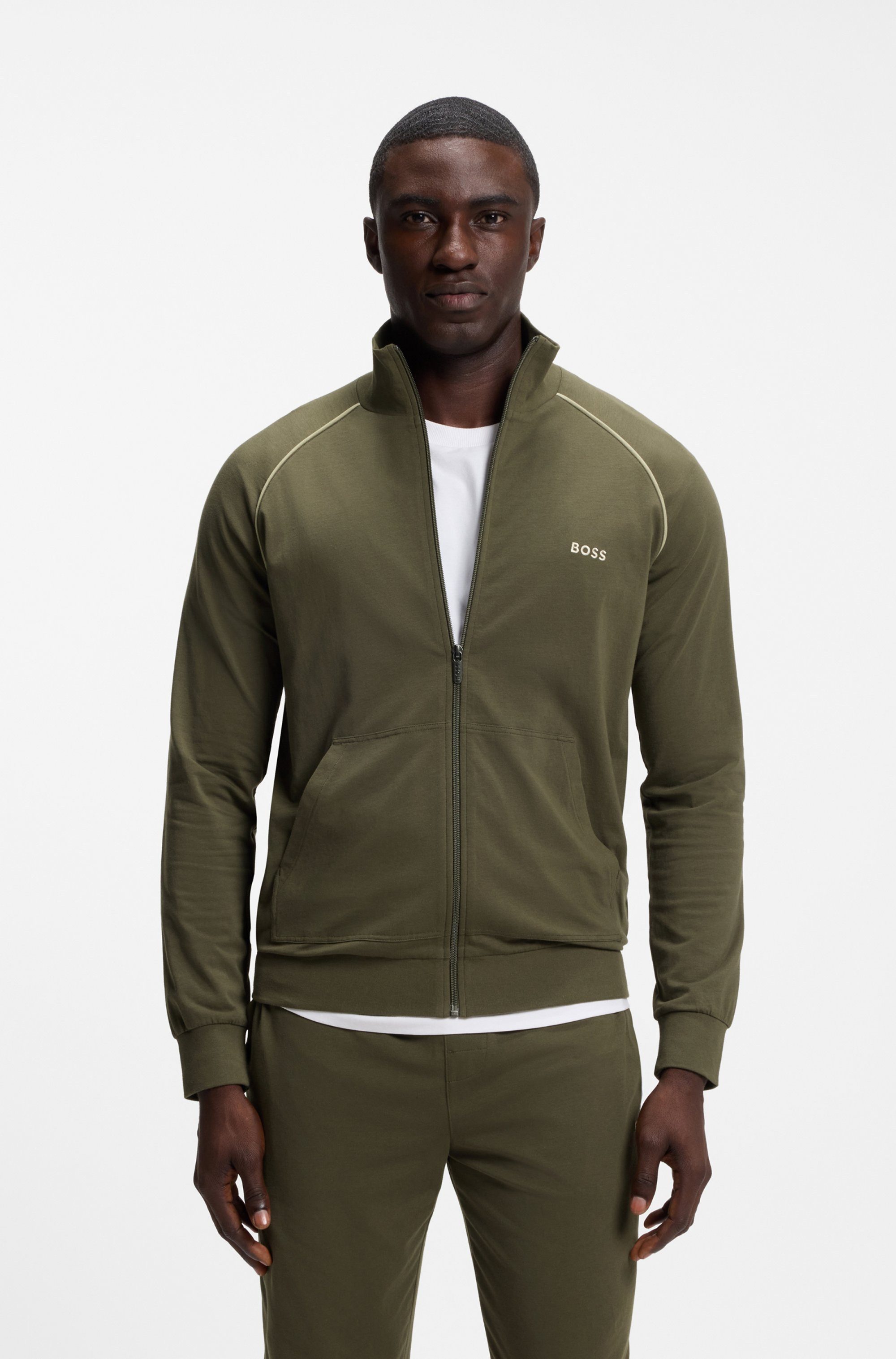 BOSS Sweatjacke Mix&Match Jacket Z mit Kängurutasche