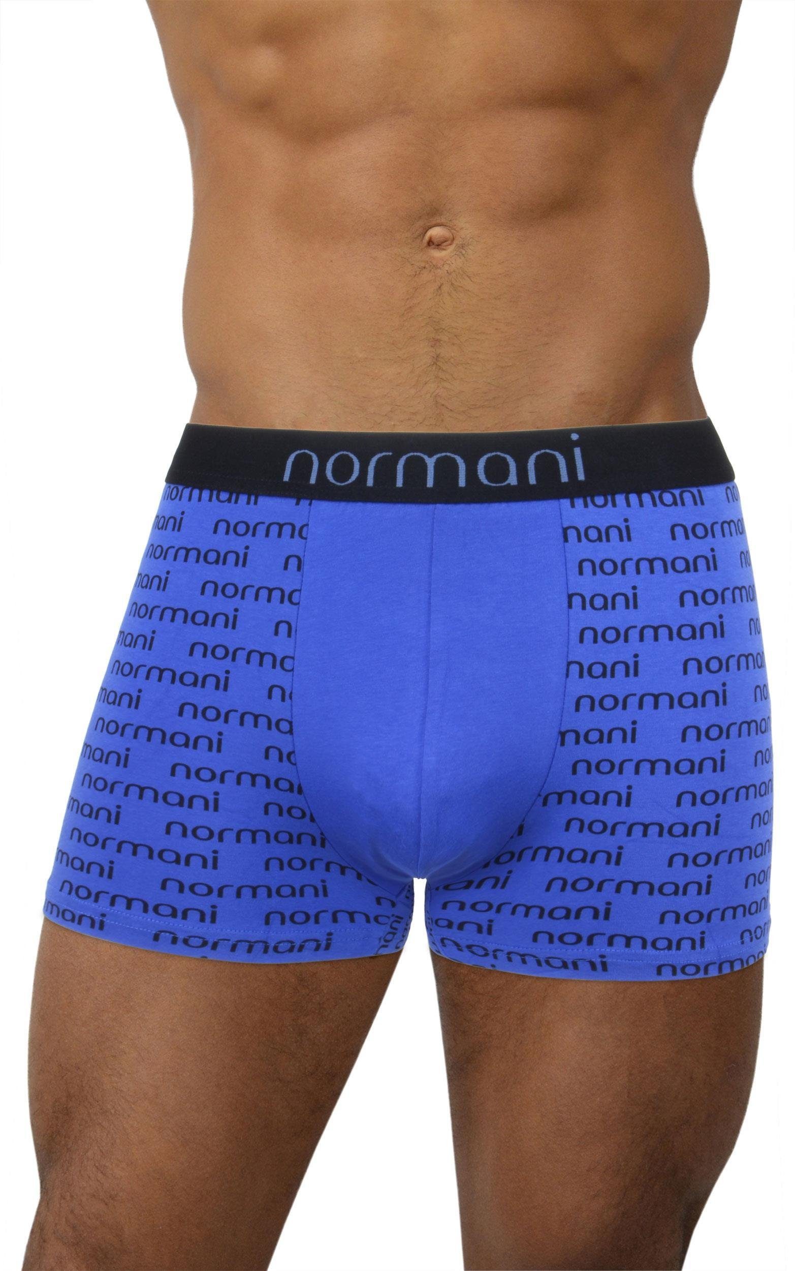 Stück Boxer normani Blue Boxershorts atmungsaktiver Unterhose Baumwolle Banner Retro aus aus 6 Retro Baumwolle