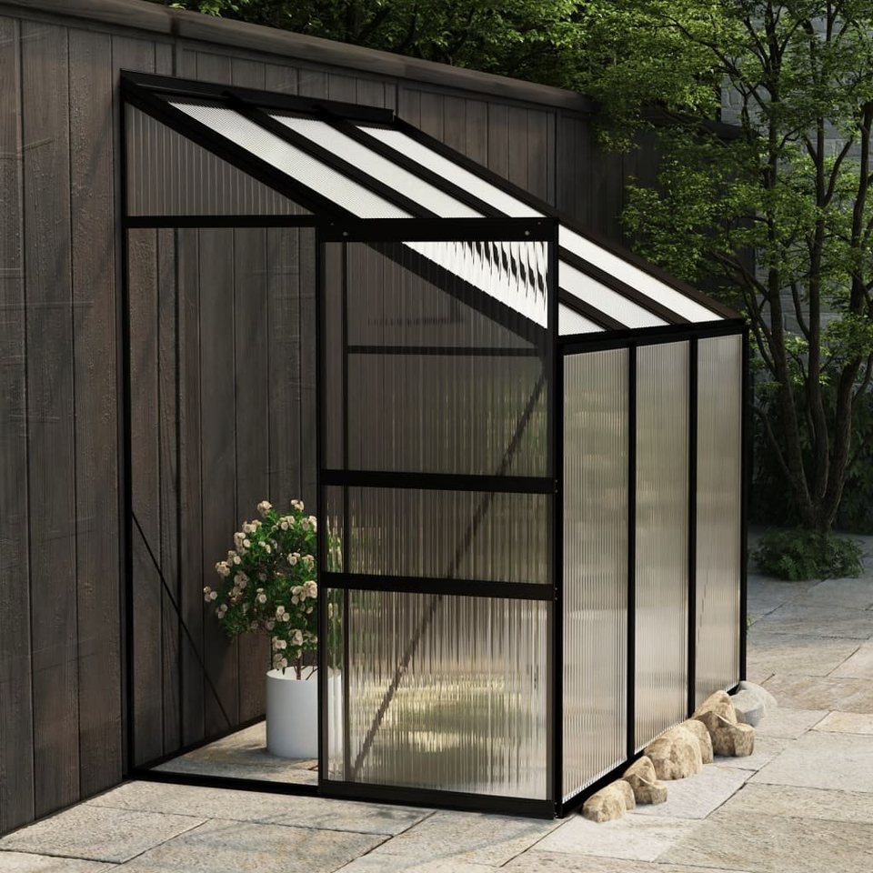 vidaXL Gewächshaus »Gewächshaus Anthrazit Aluminium 3,8 m³«