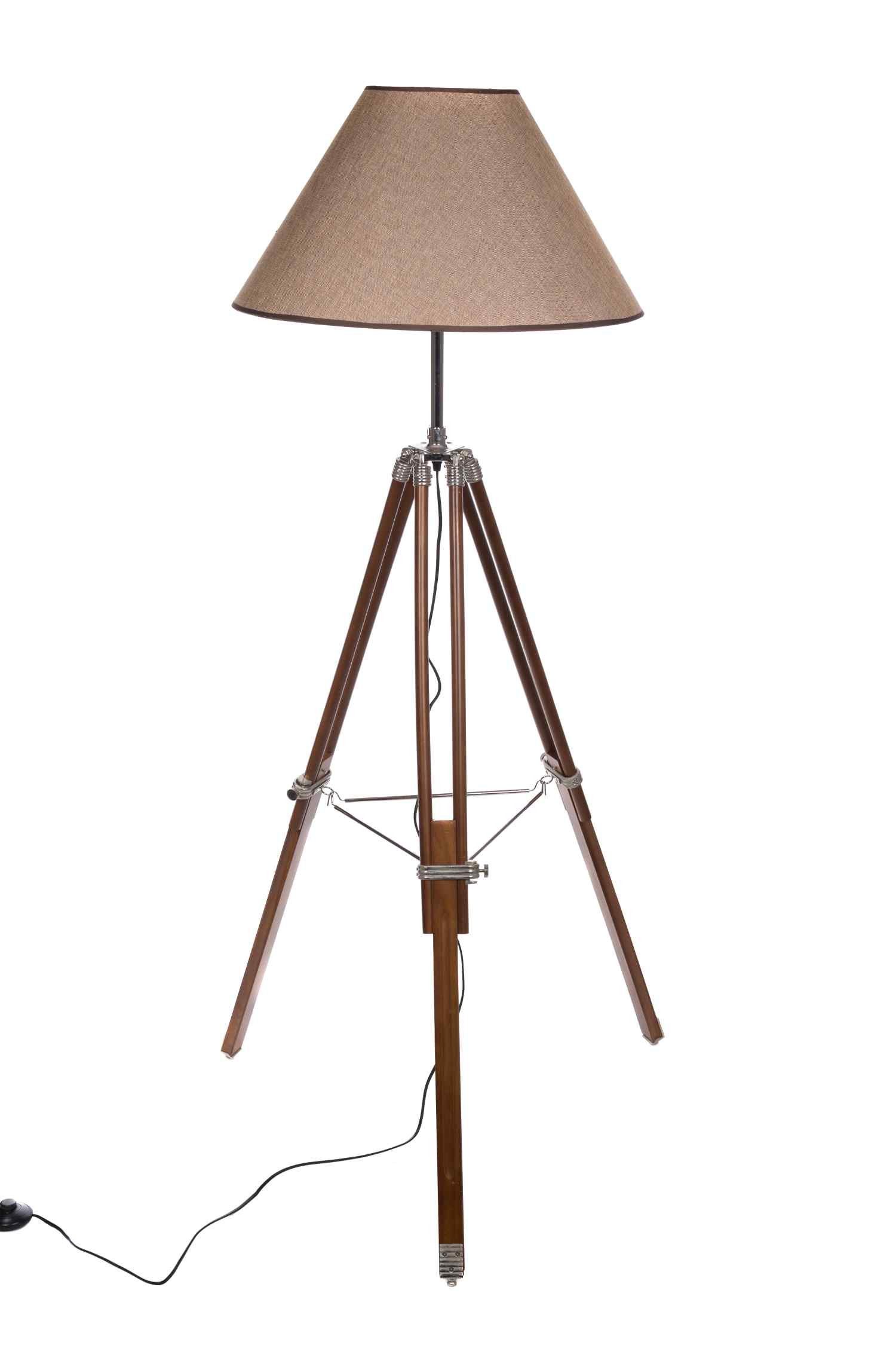 BIRENDY Stehlampe XXL Stativlampe Stehlampe im Dreibein Stativ Look F705 br günstig online kaufen