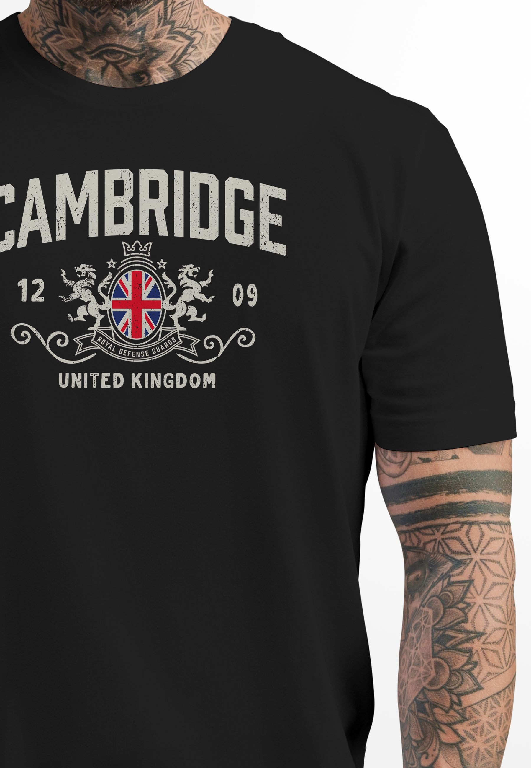 Neverless Print-Shirt Herren T-Shirt Cambridge United Kingdom Union Jack En günstig online kaufen