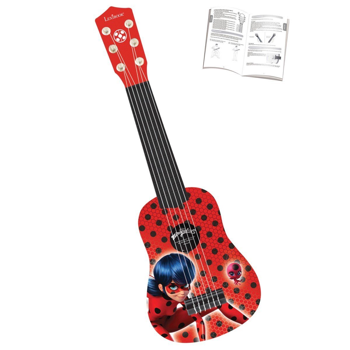 Lexibook® Spielzeug-Musikinstrument Meine erste Holz-Gitarre Miraculous 53cm