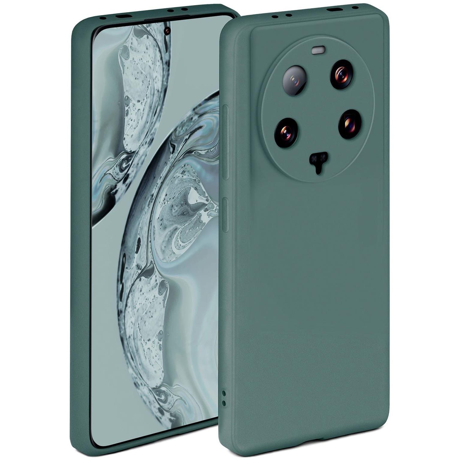 ONEFLOW Handyhülle für Xiaomi 13 Ultra Hülle Silikon Soft Case Petrol Grün 6,73 Zoll, Silikonhülle Cover Dünn Handytasche TPU Schutzhülle mit Kameraschutz
