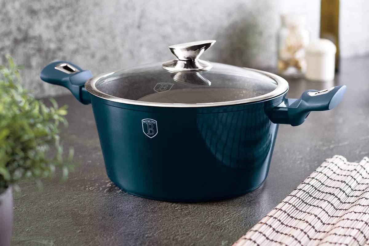 BerlingerHaus Topf-Set Aquamarine Metallic Line - 18-teiliges Kochgeschirr-Set