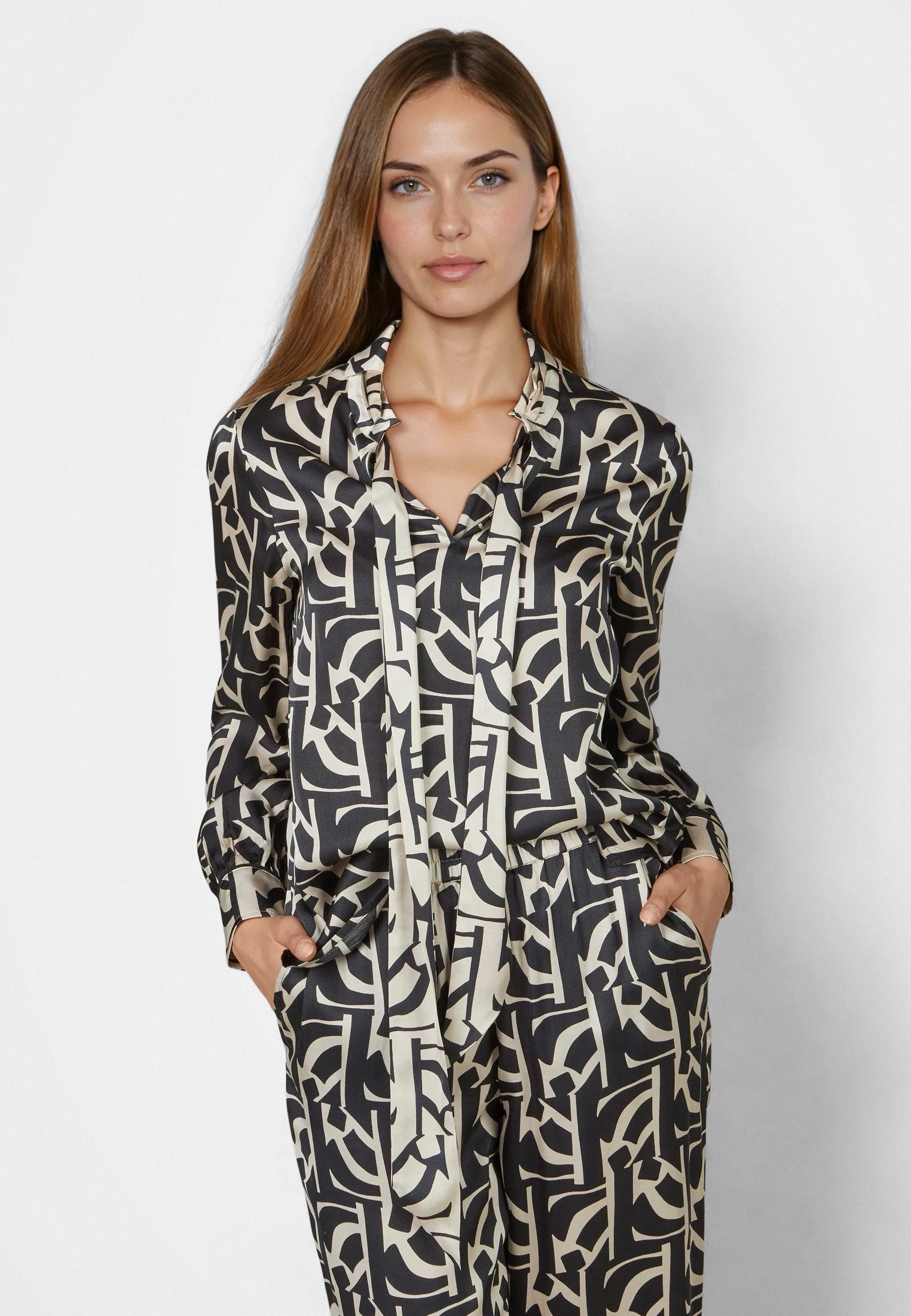 MARC AUREL Druckbluse mit grafischem Print