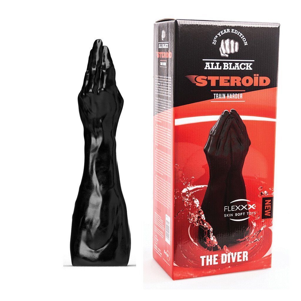 ALL BLACK Dildo ALL BLACK STEROID The Diver Black