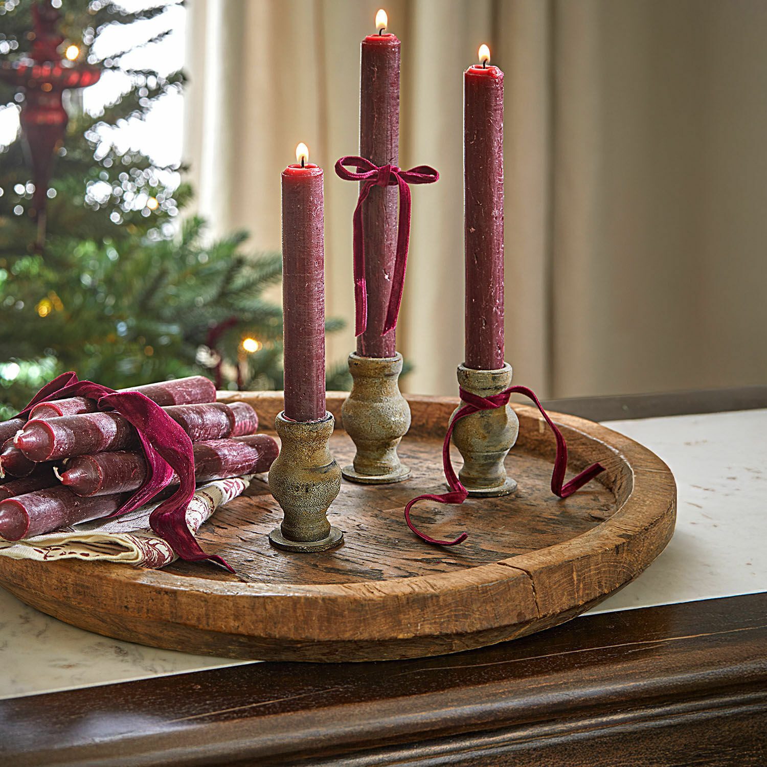 Mirabeau Kerzenständer Kerzenhalter 3er Set Seranda antikbraun