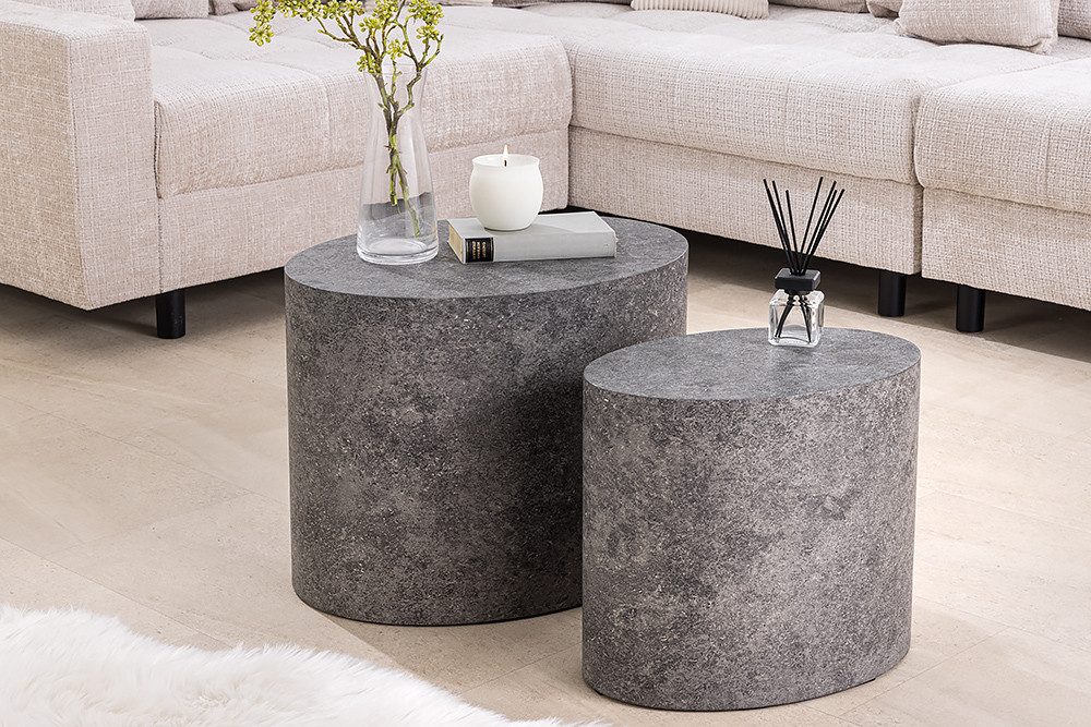 riess-ambiente Beistelltisch DICE 55cm grau · overaler Wohnzimmertisch in M günstig online kaufen