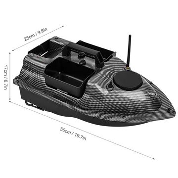Tidyard RC-Boot GPS Fischerköderboot,3 Köderbehälter,500M,5200mAh,4,4 Pfund Köder, 16 beliebige Positionierungspunkte,LCD-Display der Fernbedienung