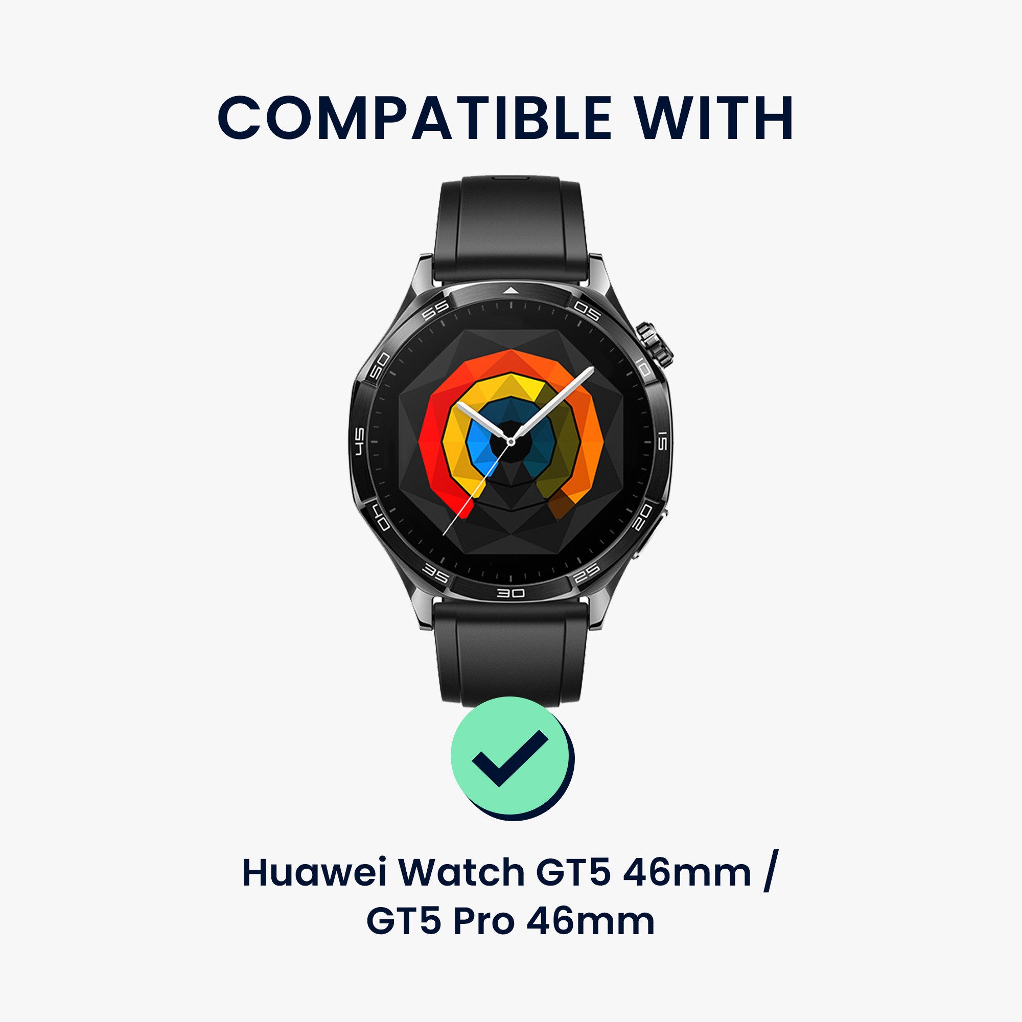 kwmobile kwmobile Echtleder Uhrenarmband für Huawei Watch GT5 46mm / GT5 Pro Smartwatch, 1-tlg., Leder Armband für Huawei Watch GT5 46mm / GT5 Pro 46mm / GT4 46mm /