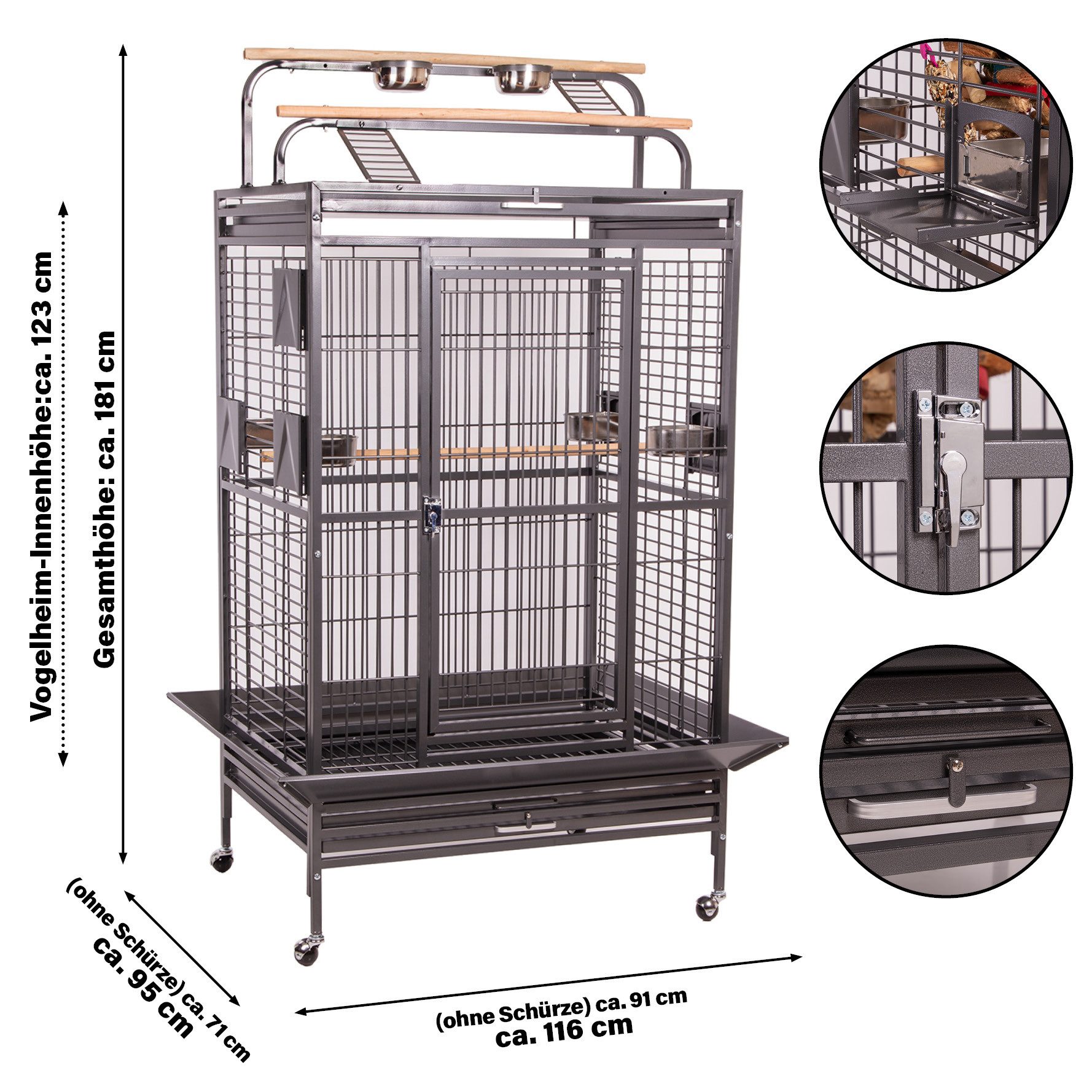 Montana Cages Vogelkäfig Vogelvoliere Papageienkäfig Hacienda günstig online kaufen
