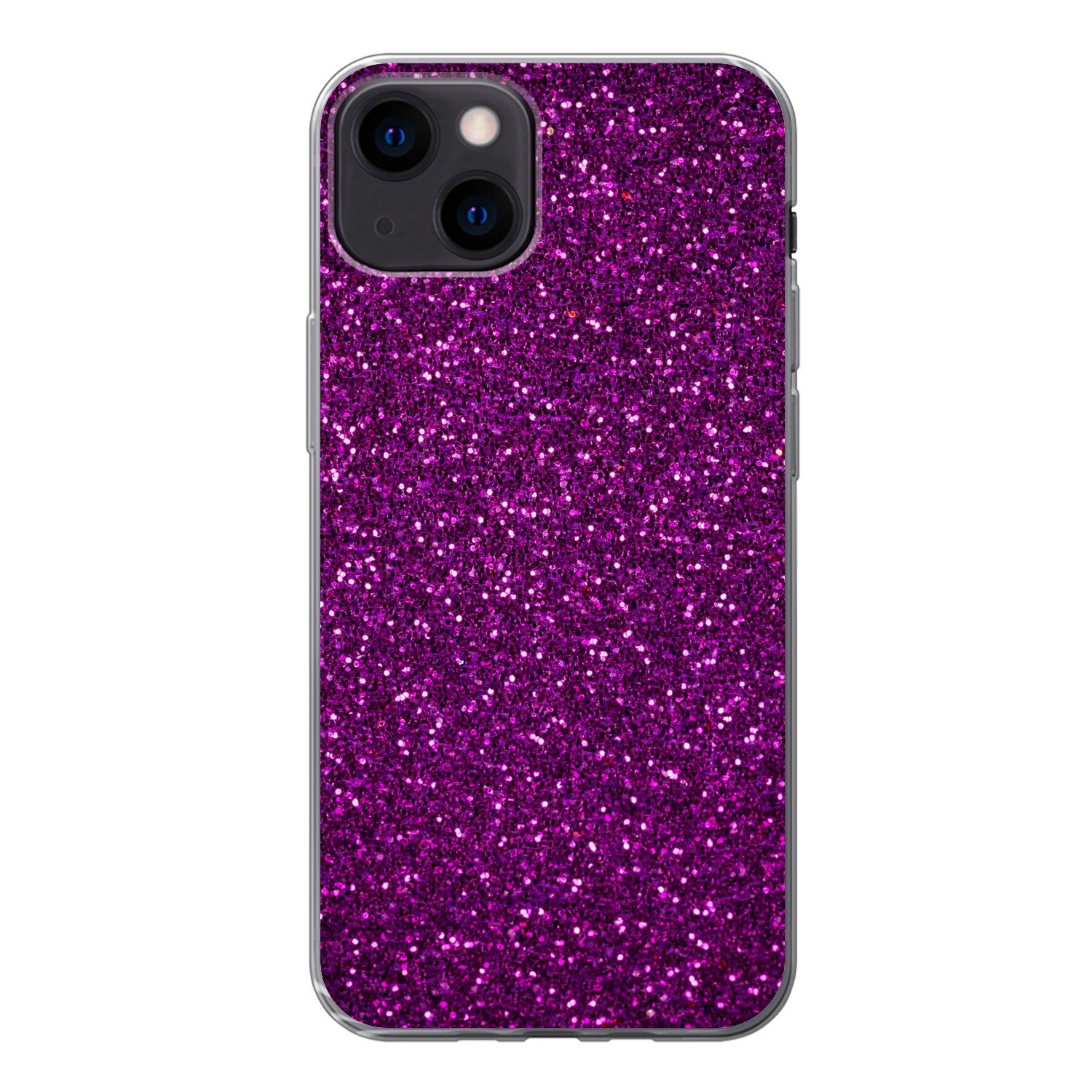 MuchoWow Handyhülle für Apple iPhone 13 Lila - Rosa - Muster - Abstrakt, Smartphone-Bumper, Print, Handy Schutzhülle Dünn