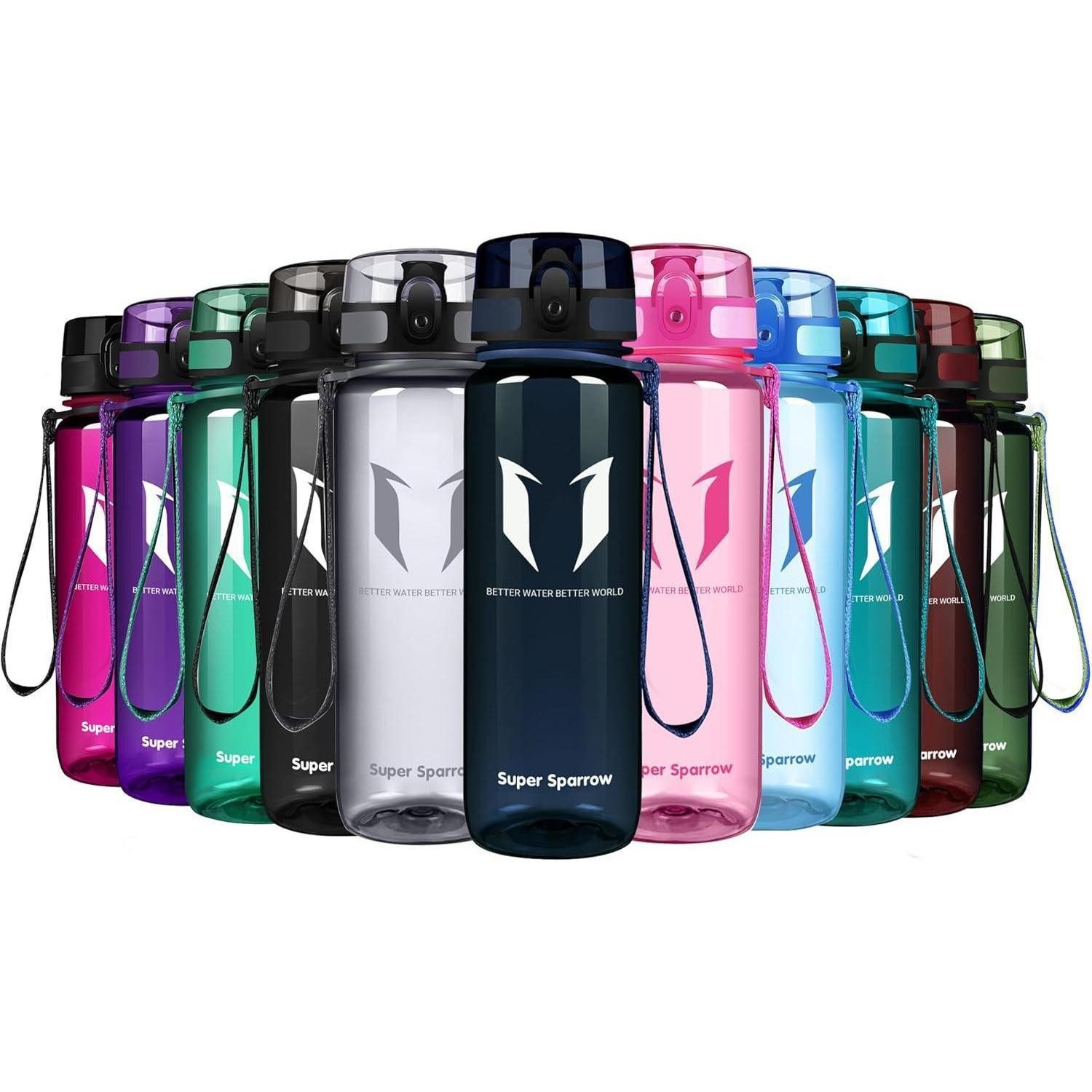 LuxusKollektion Trinkflasche Trinkflasche Tritan BPAfrei 500ml Sportflasche 500 ml Glossy Blaubeere