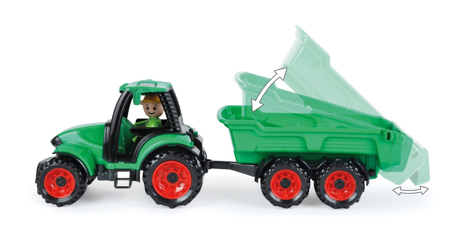 Lena® Spielzeug-Traktor Truckies Traktor mit Anhänger
