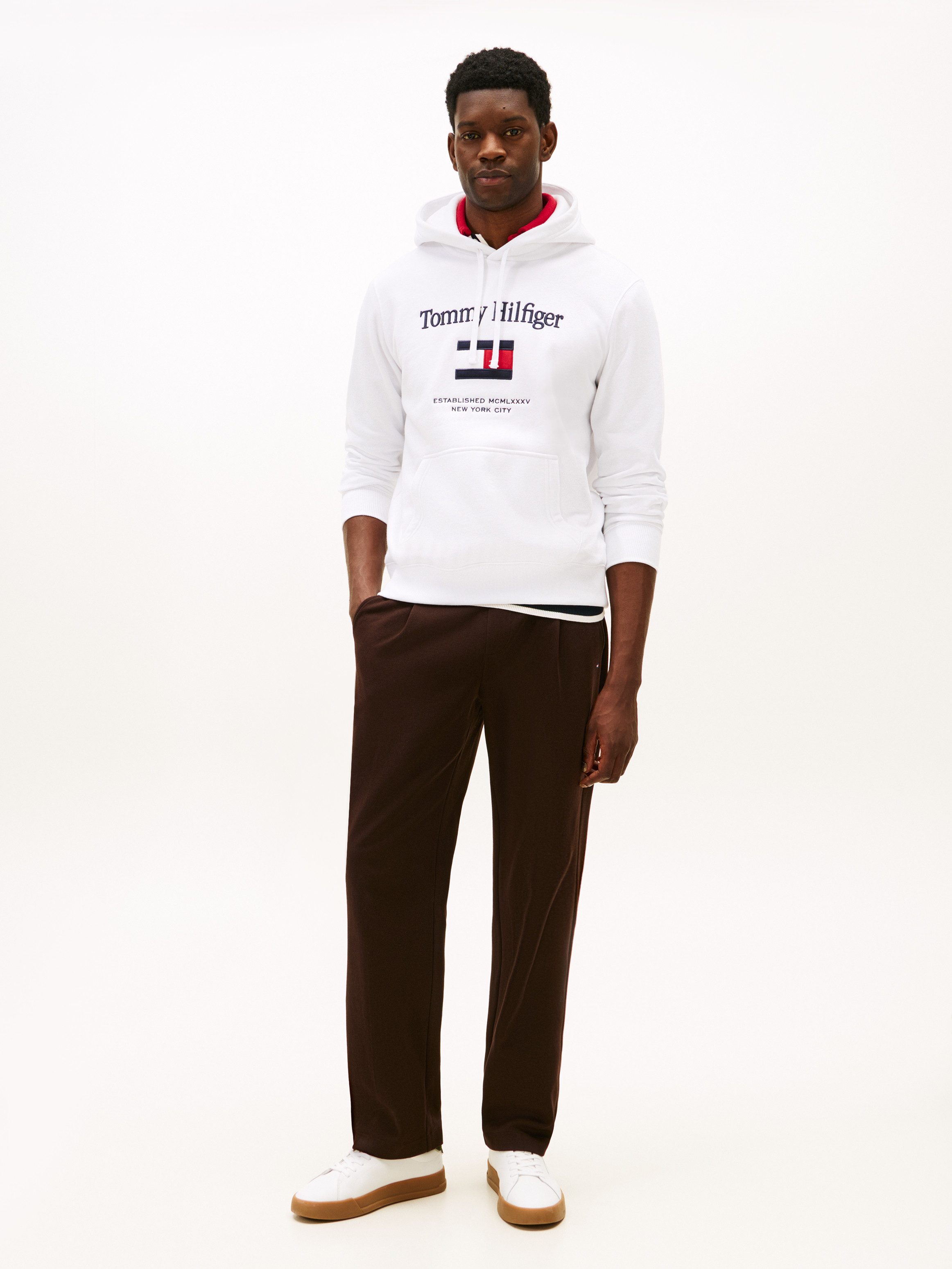 Tommy Hilfiger Hoodie TOMMY EMBRO FLAG normale Passform, Stickerei