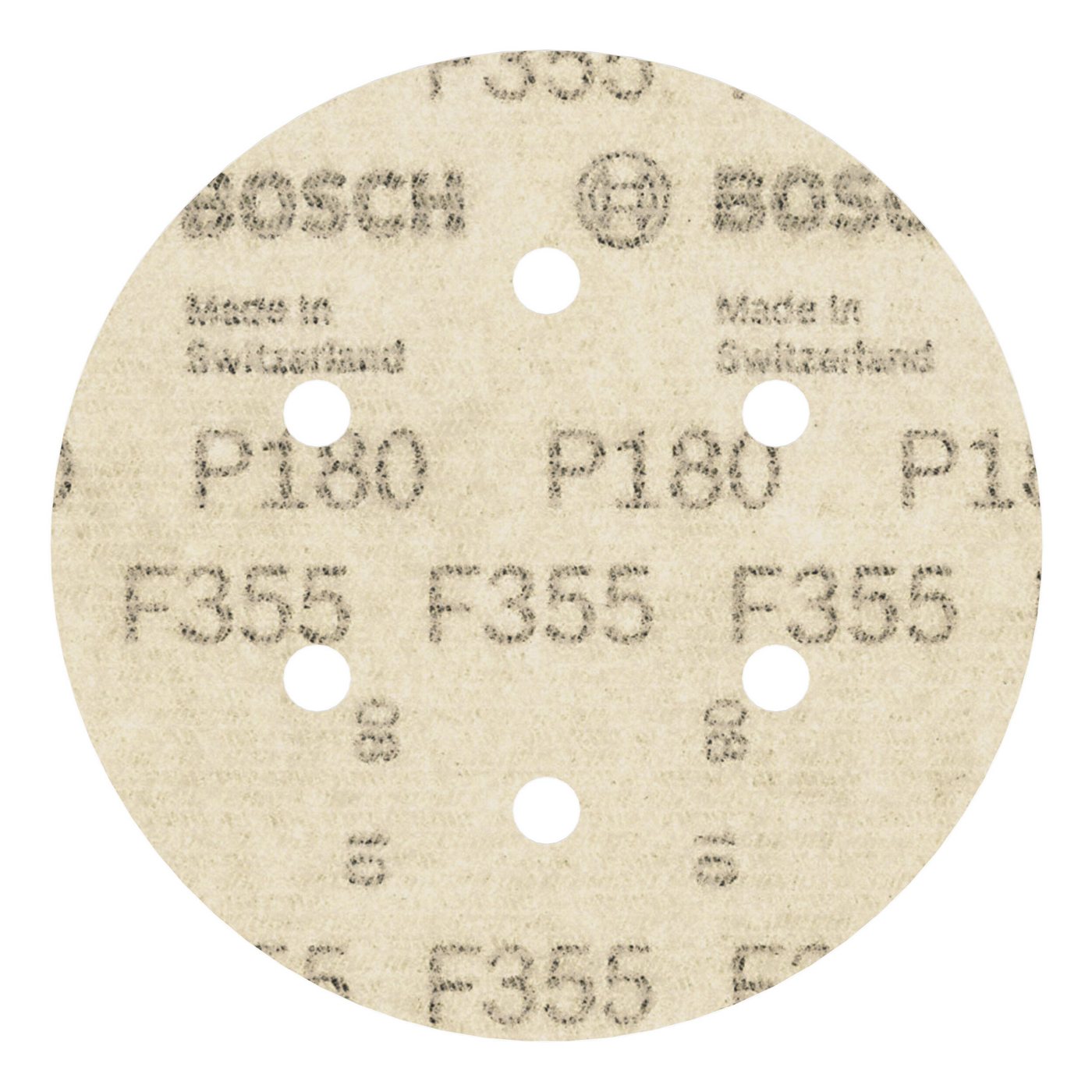Thumbnail - BOSCH Schleifpapier Pro F355 Schleifblätter, (5 Stück), Pro F355 Schleifblatt, 6 Löcher, 150 mm, G180 - 5er-Pack