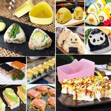 KÜLER Sushi-Roller Onigiri-Form,Sushi-Herstellungsset,Bento-Sushi-Teller,DIY-Onigiri