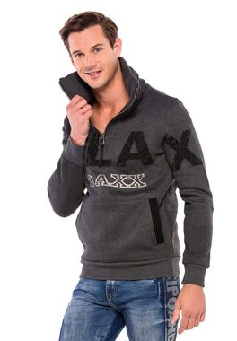 Cipo & Baxx Sweatshirt (1-tlg) mit hohem Kragen