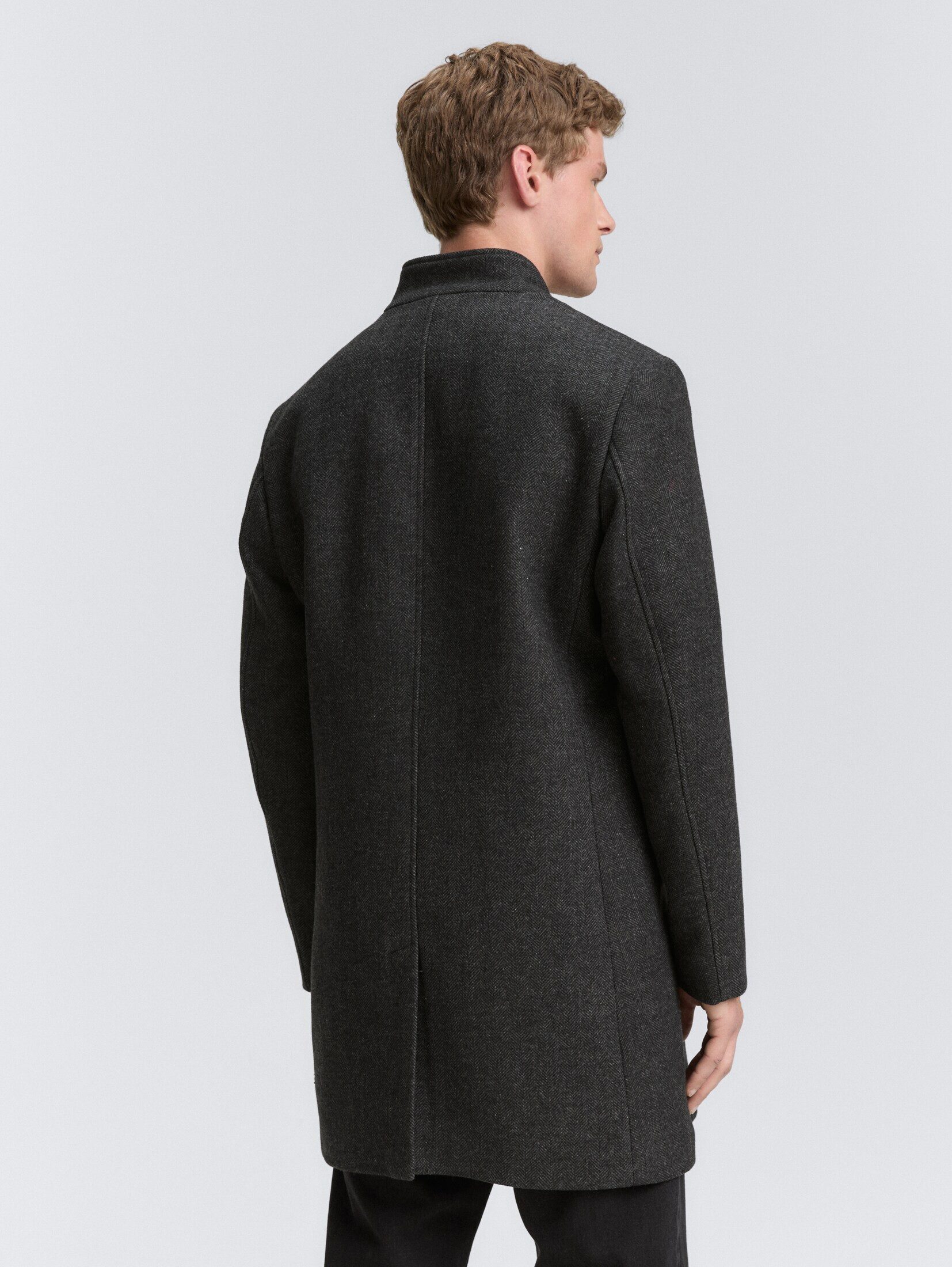 TOM TAILOR Denim Langmantel Jacken Wollmantel mit Stehkragen